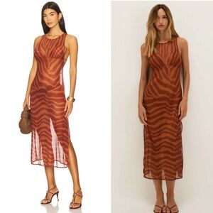 New Vix Swimwear Twist Long Cover Up in Sundown